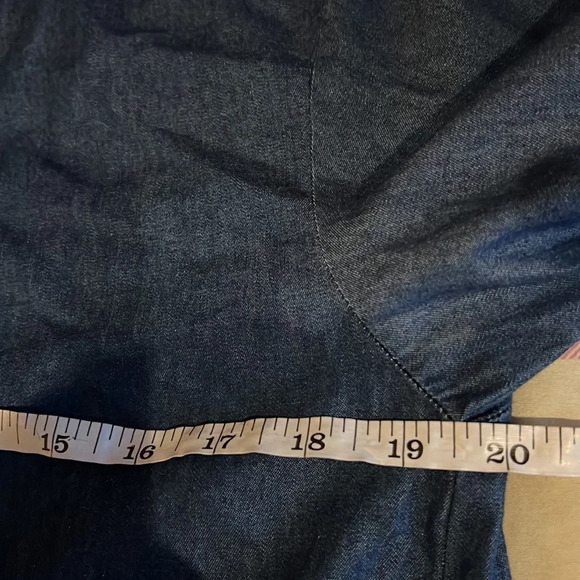 Zara long sleeve blue striped detail jeans top Sz S - Picture 6 of 13